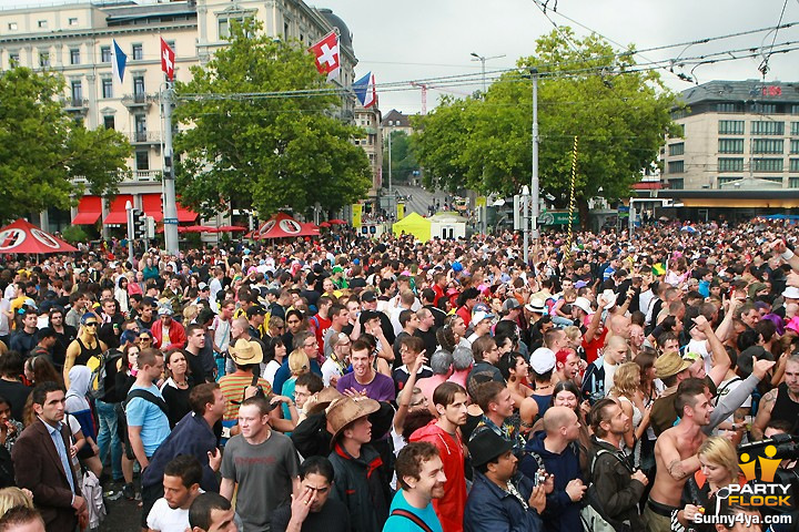 foto Street Parade Zürich, 8 augustus 2009, Centrum Zürich