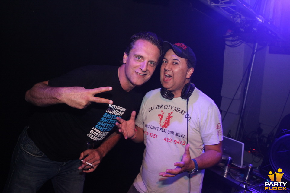 foto Genius vs Yves B-day bash, 17 mei 2013, De Graanbeurs, met Francois, Rob & MC Joe